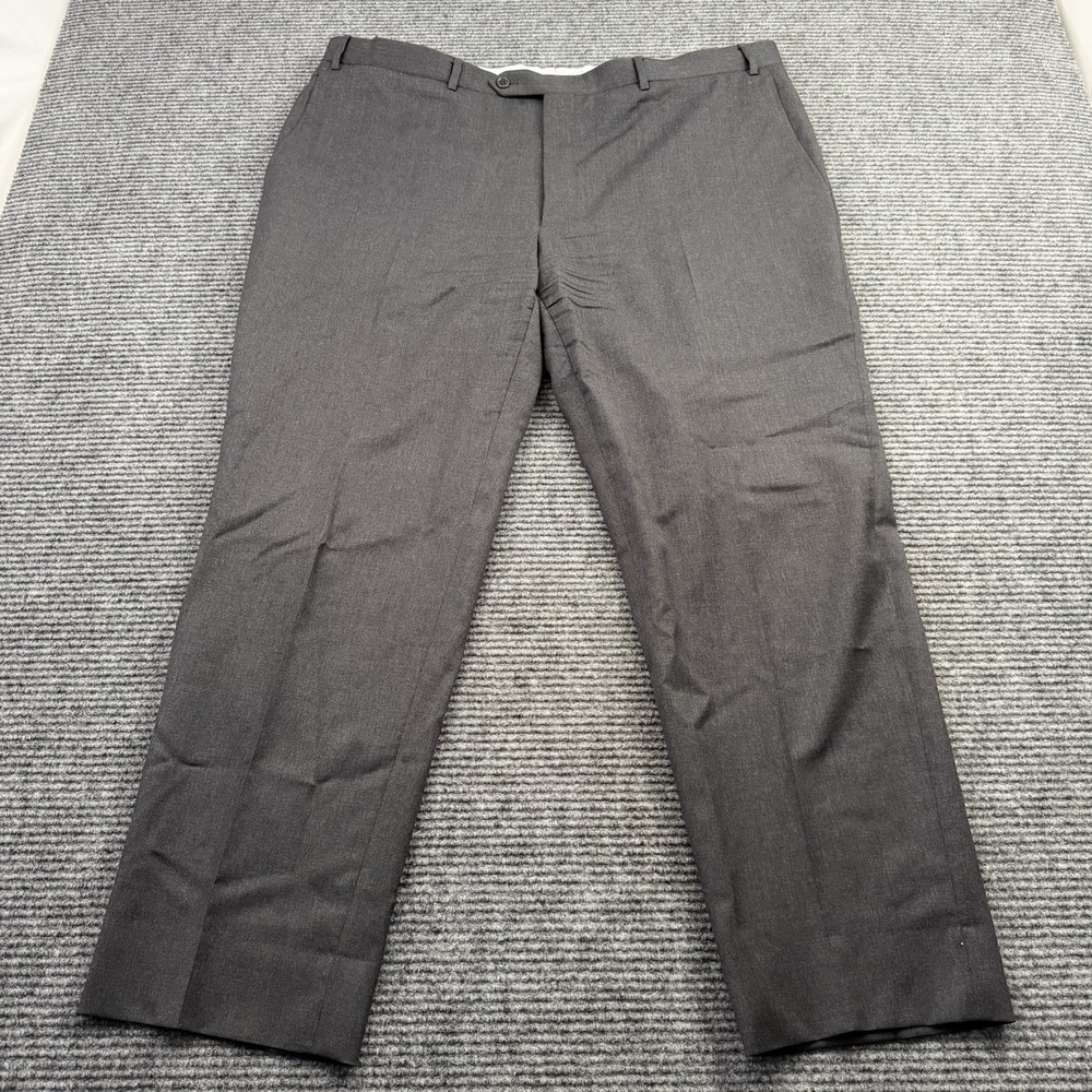 Canali Tessuto Wool Dress Pants Men's 40x32 Charcoal With Trafalgar Suspenders